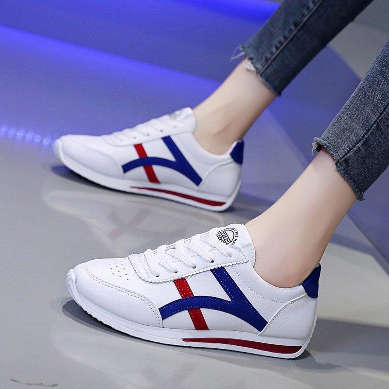 221 spring and autumn new color matching Forrest Gump sports shoes student casual board shoes 35 синий