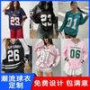 American Retro Sports Jersey Short-sleeved Fans European and American Street Tide Brand Loose Fan Version