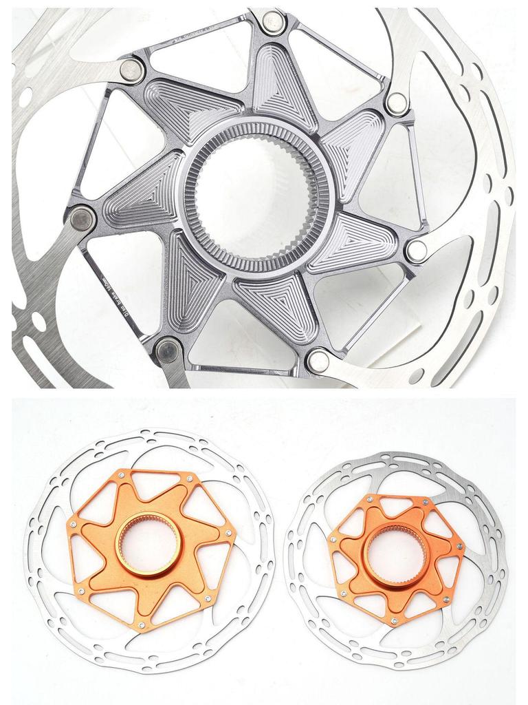 RIRO Ultra-light Center Lock Disc Brake Rotor for Mountain and Road Bikes, 140/160MM, Heat Dissipation.