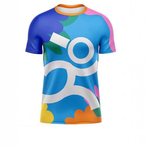 Simple Fashion Running T-Shirt Summer Casual Outdoor Fitness 3D Printed Men's Sports T-Shirt Shoe Neck T-Shirt