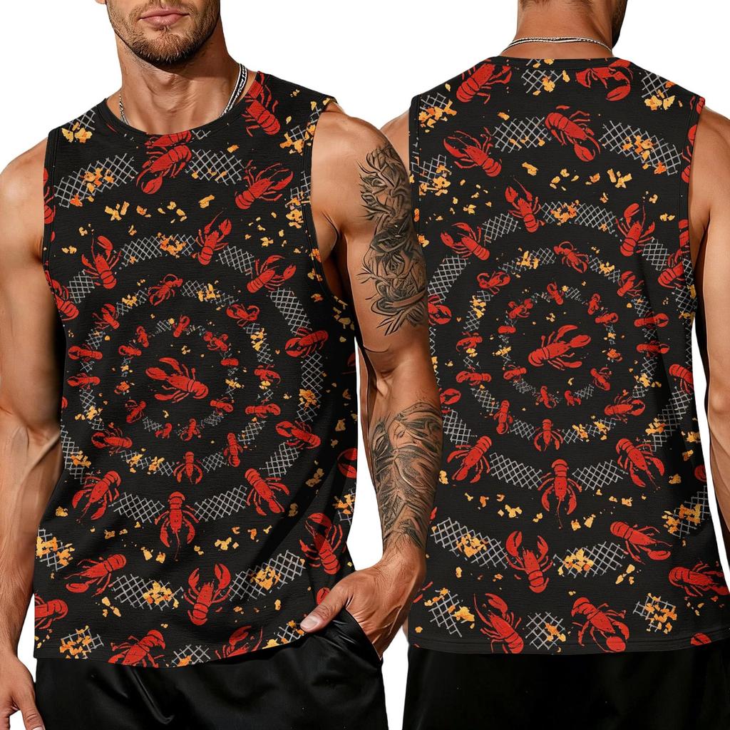 Men's Casual Sleeveless Tank Top Lightweight Basic Muscle Shirt Summer Beachwear Breathable Fabric Comfortable Fit