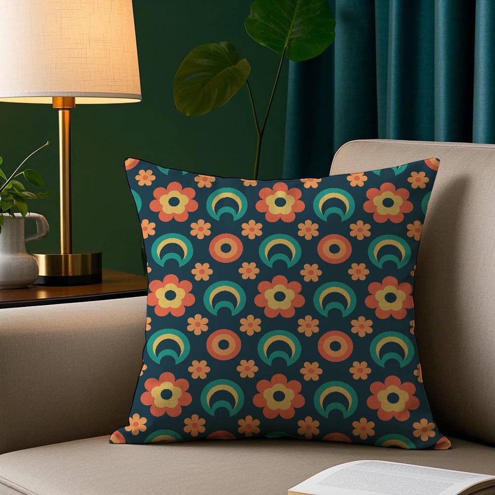 Art Nouveau Design Geometric Pillow Case Short Plush Print Cushion Cover Square Throw Pillow Covers Sofa Home Decor