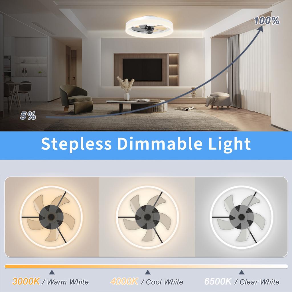 Smart Ceiling Fan Lamp Modern Style Chandelier Fan Lamp for Room Kitchen Living Room Bedroom Room Lamps Decoration Hom