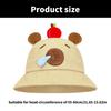 Light weight Capybara Bucket Hat Beach Holidays Casual Hat Fashionable Hat for Beach Vacations