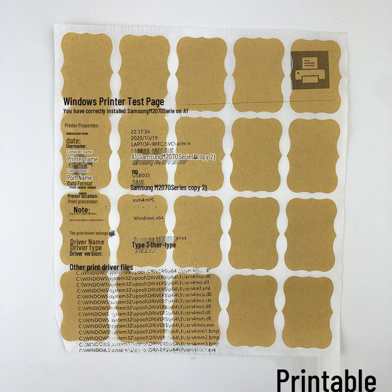 Special-Shaped Yellow Kraft Paper Memo Stickers