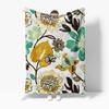 Floral Pattern Canvas Wall Art Printed Decorative Throw Blanket Sofa Bed Living Room Bedroom Decor