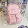 Candy color schoolbag female large capacity solid color dopamine girl style student backpack small fresh junior high school backpack
