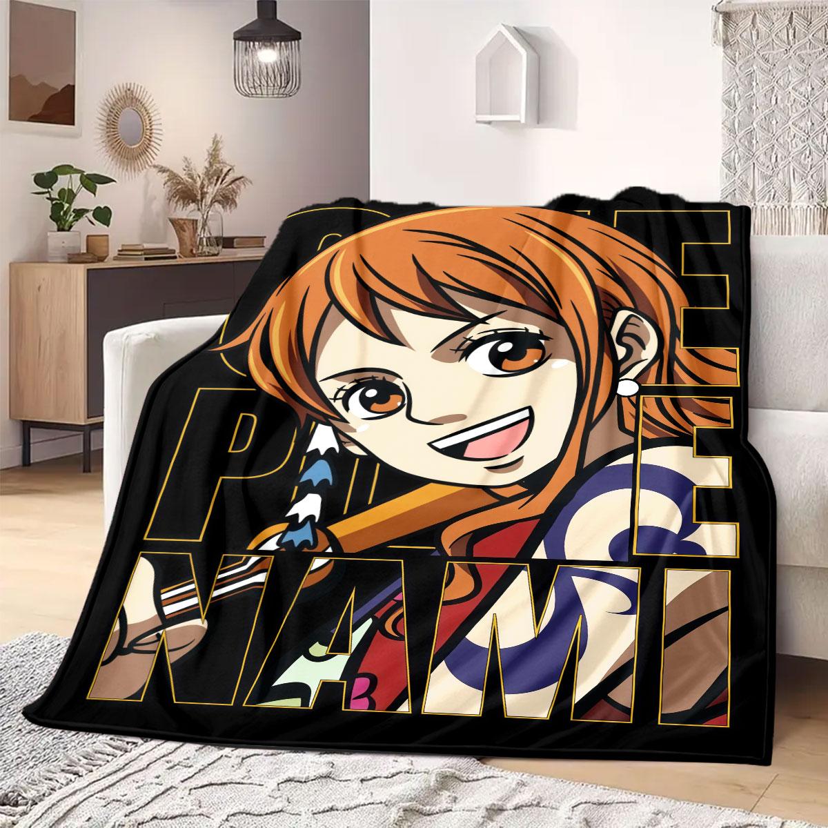 

Straw Hat Pirates Flannel Blanket Warm,Comfortable,Suitable for Bedrooms,Sofas,Beds,Chairs,Picnics,Travel 75x90cm