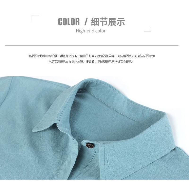 Damen Neue Genähte POLO Kragen Knopf Mode Einfarbig Vielseitig Slim Langarmhemden