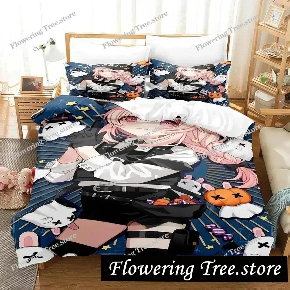 Kawaii Pipkin Pippa Bedding Set Single Twin Full Queen King Size Bed Set Adult Kid Bedroom Duvet Cover Sets Anime Bed Sheet Set