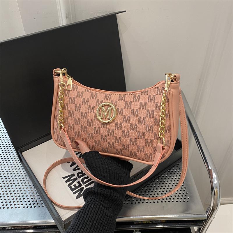 New Retro Printing Trend Handbag Fashion High Sense Women's Bag Underarm Bag Shoulder Bag Small Square Bag Women