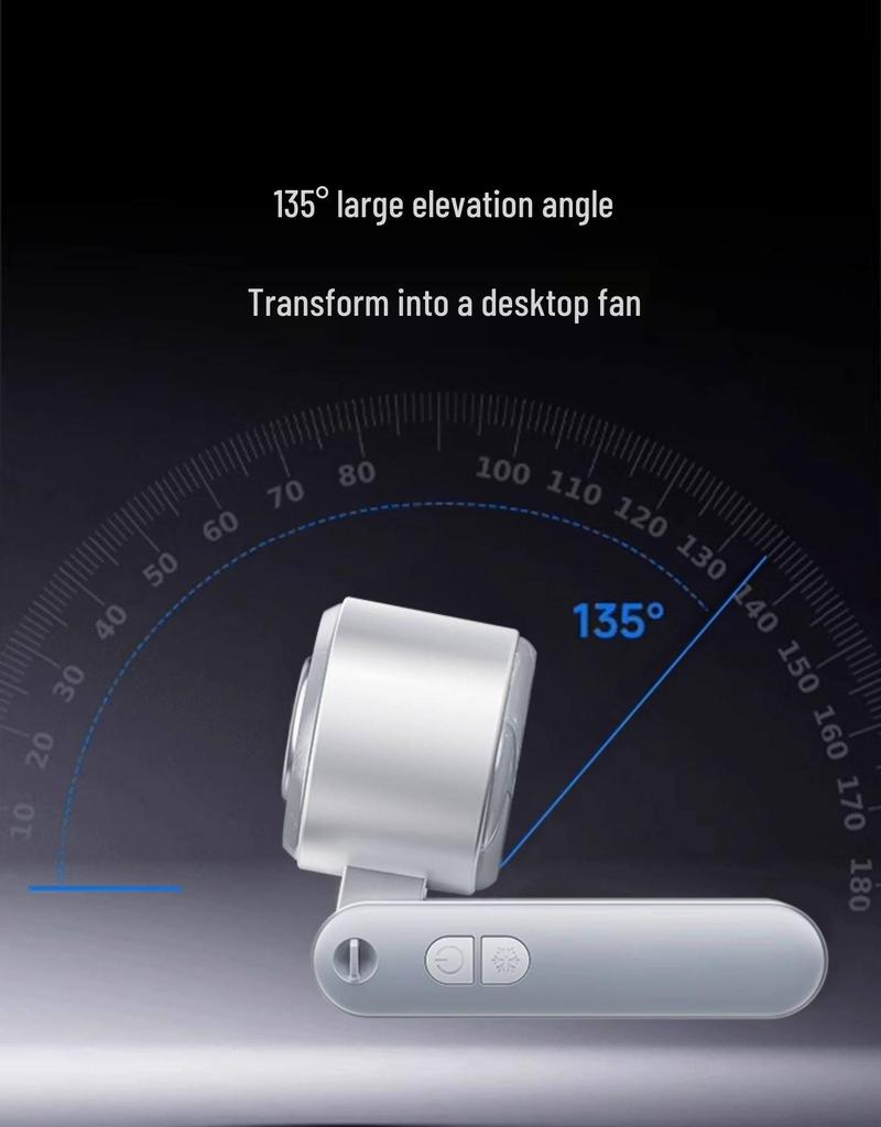 2026 Folding Handheld Fan: High-Speed Brushless Motor, Neck-Hanging, Ice Pack, Mini Portable Cooling