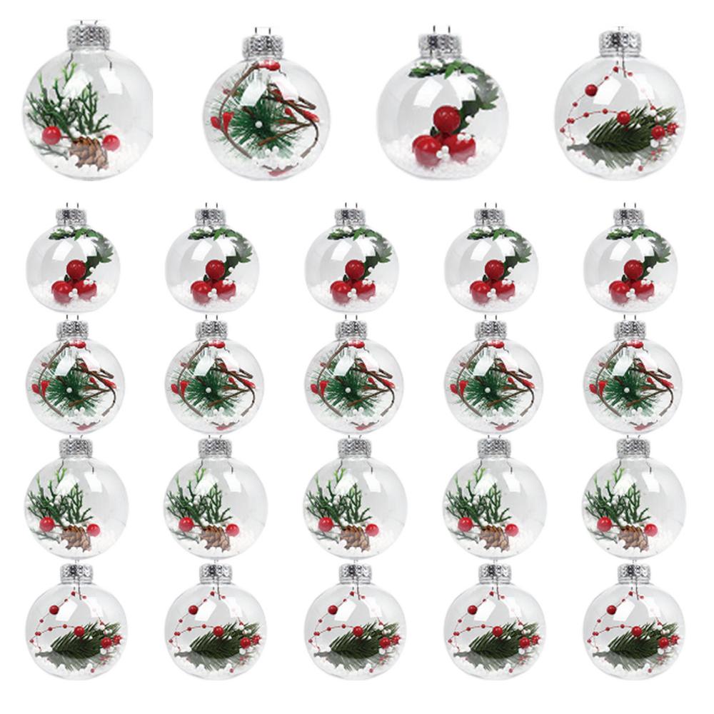 

Рождественские шары прозрачные декоративные набор Рождественская елка подвеска поделки шар елочные игрушки для дней рождений праздников свадеб