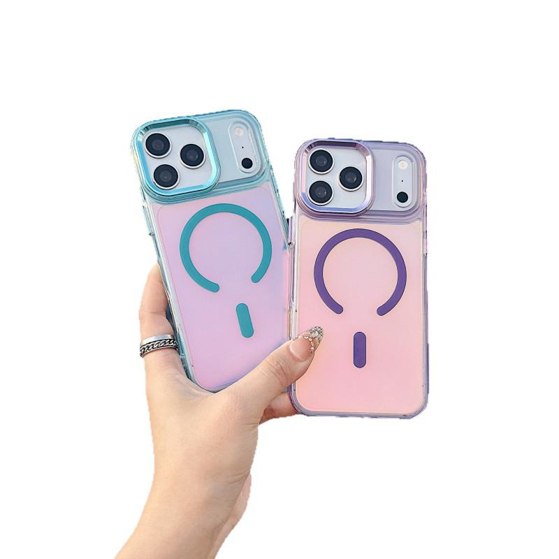 Phone Case IPhone 16 15 14 13 12 Pro Max Full Body Shockproof Glossy Color Changing