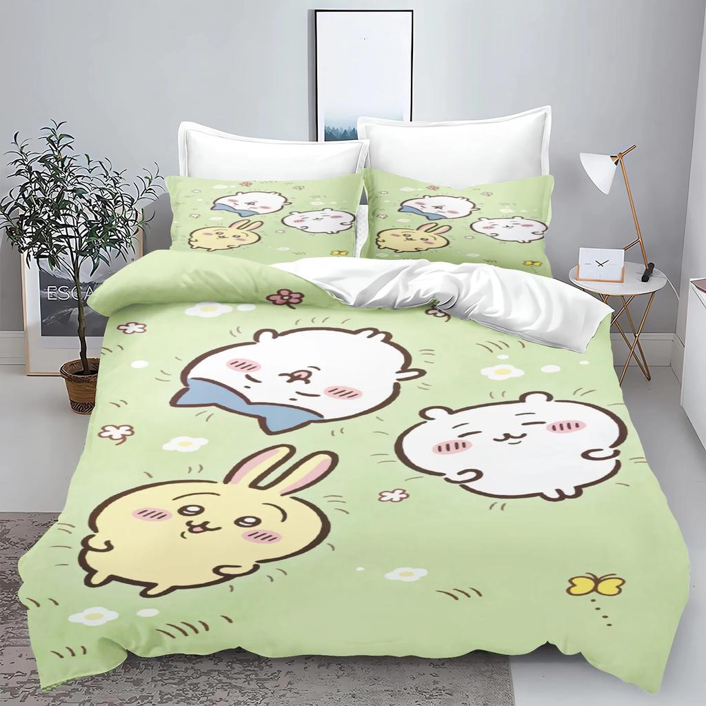 Chiikawa Bed Cover Collection Bed Cover 3-Piece Collection 1 Quilt Cover Universal, Suitable For Children And Adults Covers Twin Size Size Sets