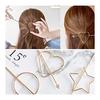 ETWAS Heart Star Hair Stick 2-Piece Set (Silver) Heart Motif Star Motif