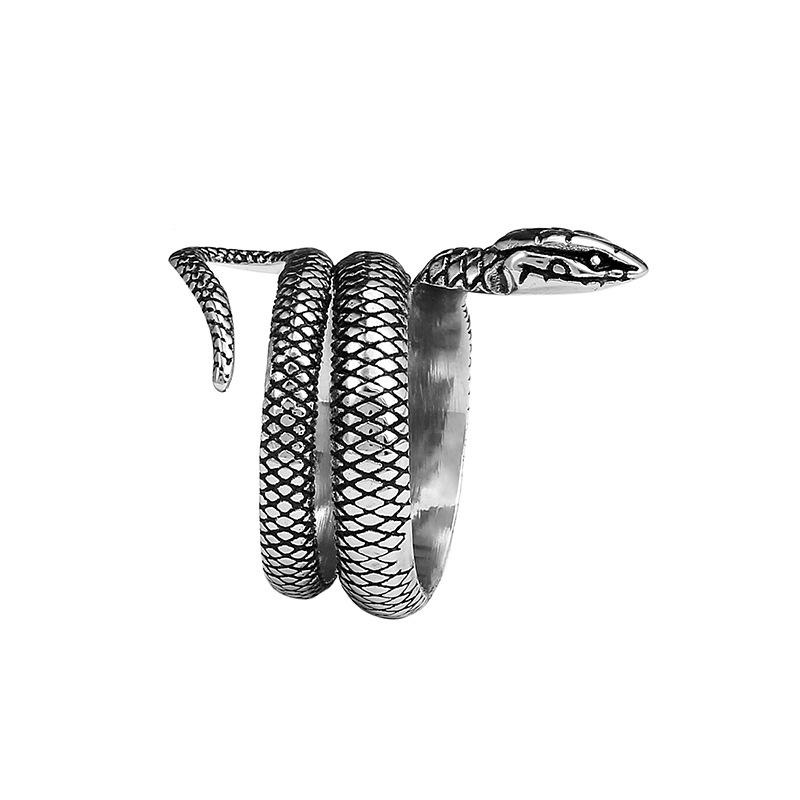 Vintage snake ring - unisex wrap around king cobra index finger ring
