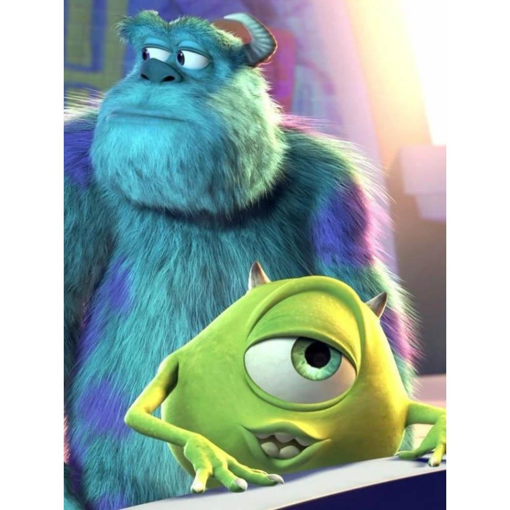 2026 Neues Disney Monster AG Diamantstickerei Cartoon Runde Diamantmalerei Neues Mosaik Puzzle Strasssteine Heimwanddekoration