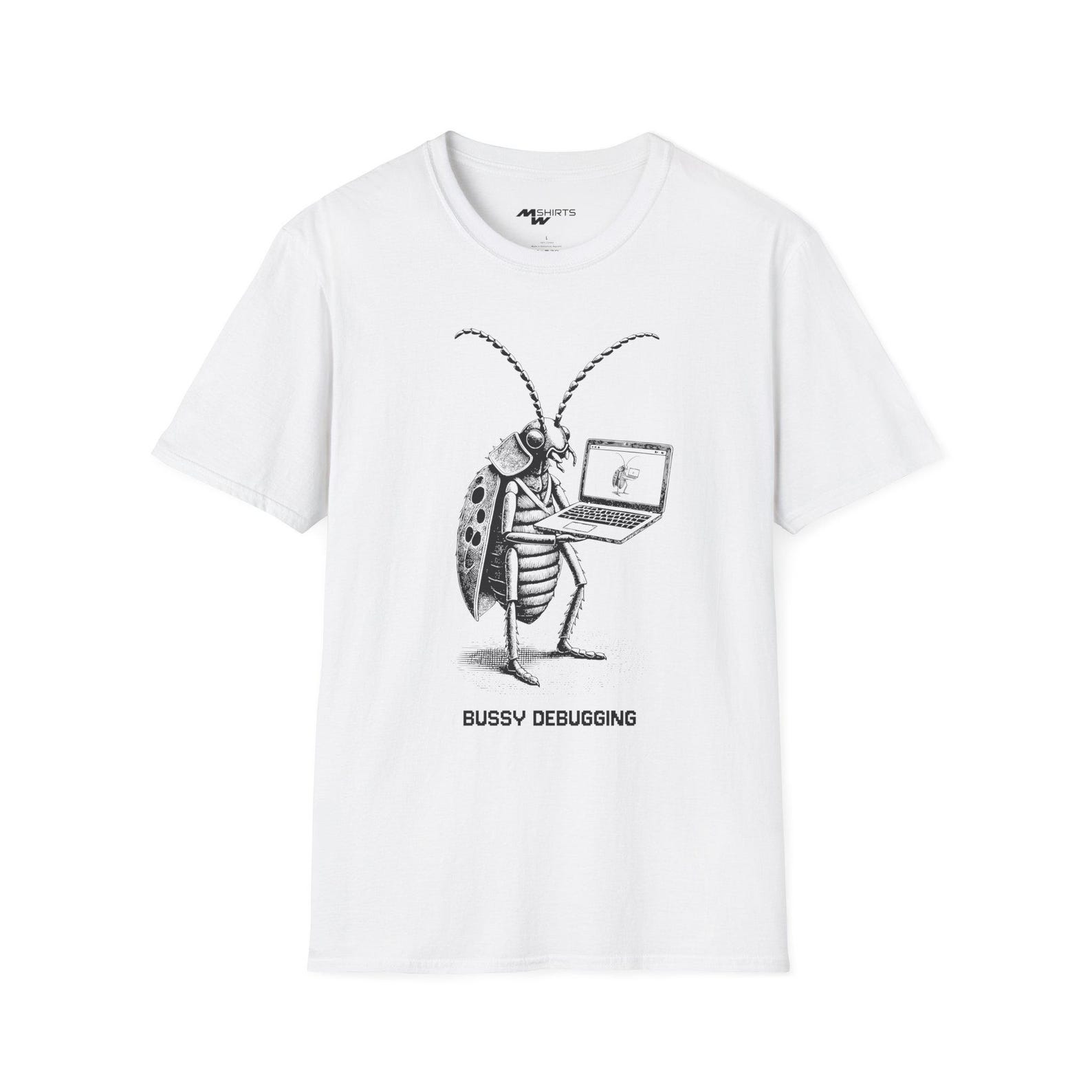 Cockroach Debugging T-Shirt: Funny Programmer Gift S