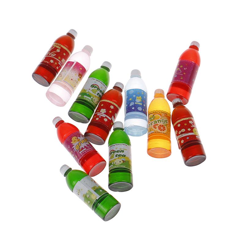 5Pcs Dollhouse Miniature Food Play Cartoon Soda Fruit Juice Drink Model Prop Set