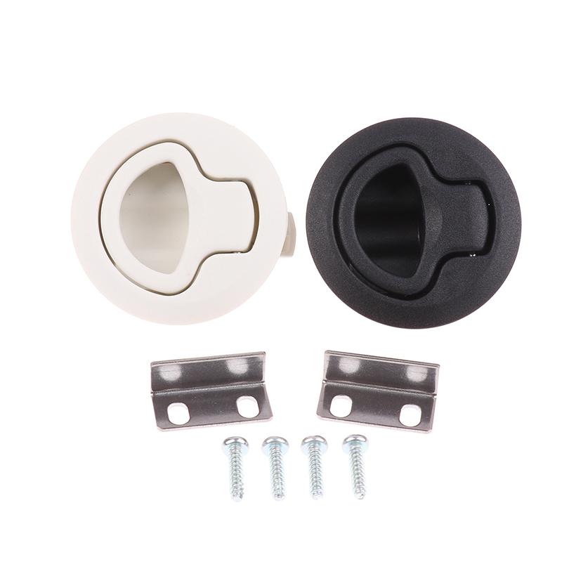 1Pc Round Flush Pull Slam Latch Cabin Flush Door Locker Mount Lift Pull Handle For Rv Yacht Marine Boat Deck Hatches Accessories