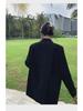 Petite Women's Chic Gray Suit Jacket - 2025 Spring Niche Design