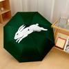 South Sydney Rabbitohs Print Auto 8?Ribs Folding Umbrella Wind Resistant Lightweight Automatic Umbrella For Daily Travel