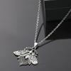 Personality Gothic Exquisite Relief Silver Color Insect Death Moth Pendant Necklace for Women Men Halloween Choker Jewelry Gifts