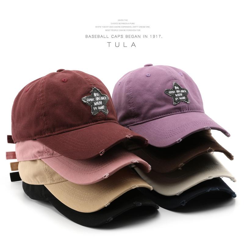 Retro Women's Personalized Patch Alphabet Cap Outdoor Men's Travel Sunscreen Sunshade Sun Hat Baseball Cap