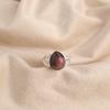 Natural Black Rhodonite Gemstone 925 Sterling Silver Jewelry Partywear Red Ring RR-46-25