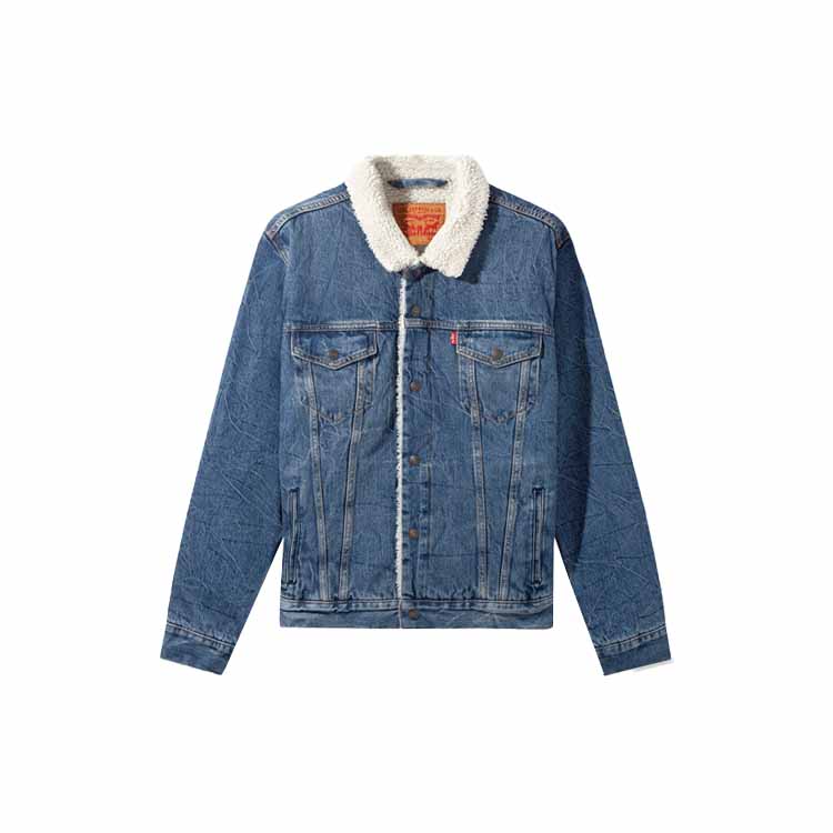 Levis Faded Collar Single-Breasted Casual Denim Jacket Men Jackets Blue 16365-0162