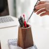 Polishing Design Walnut Pen Holder Vintage Brush Holder Multifunctional Pen Container  Student