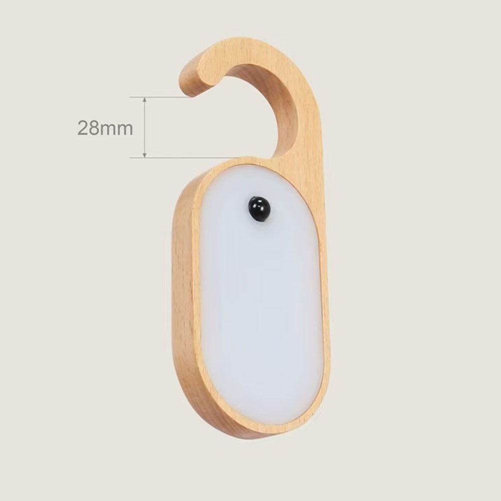 Hook Design LED Hanging Lamp DIY Wooden  Atmosphere Lamp Motion Sensor Night Light  Corridor