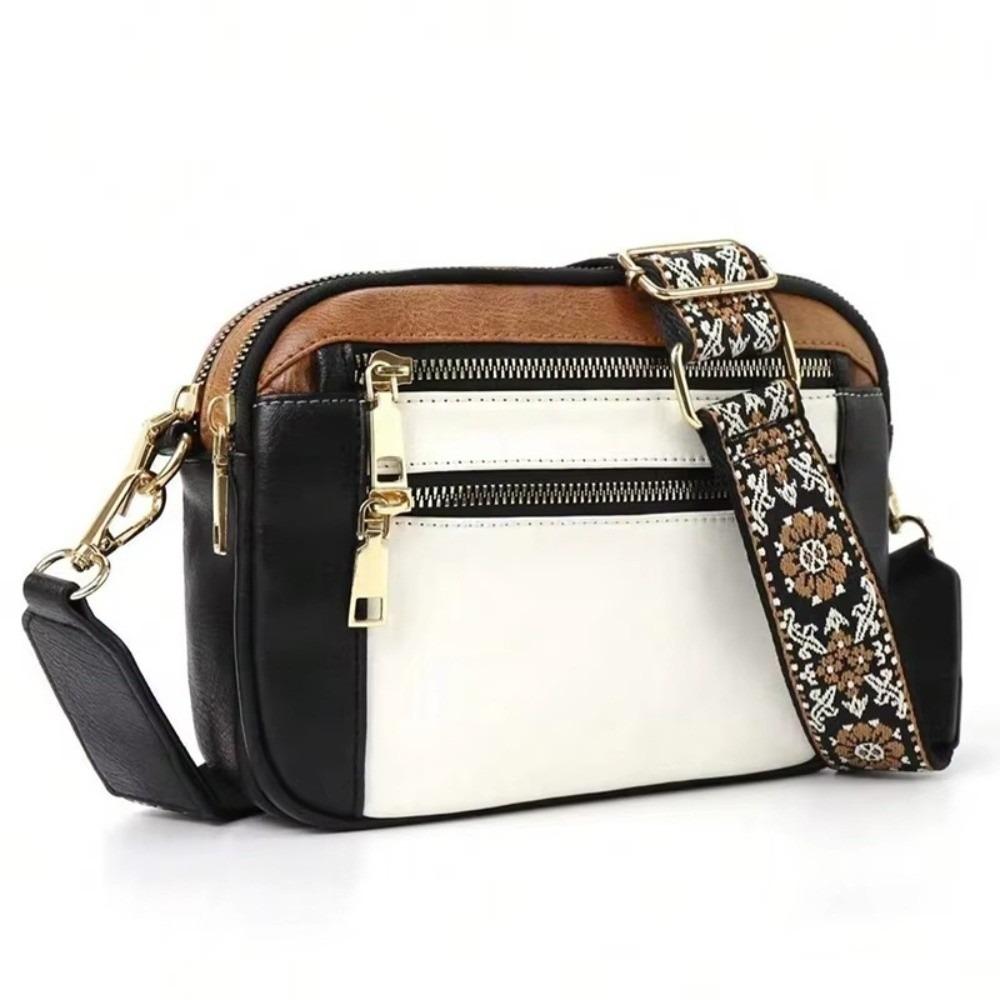 New Multifunctional Shoulder Bag Zipper Adjustable Strap Crossbody Bag Small Square Bag разноцветный