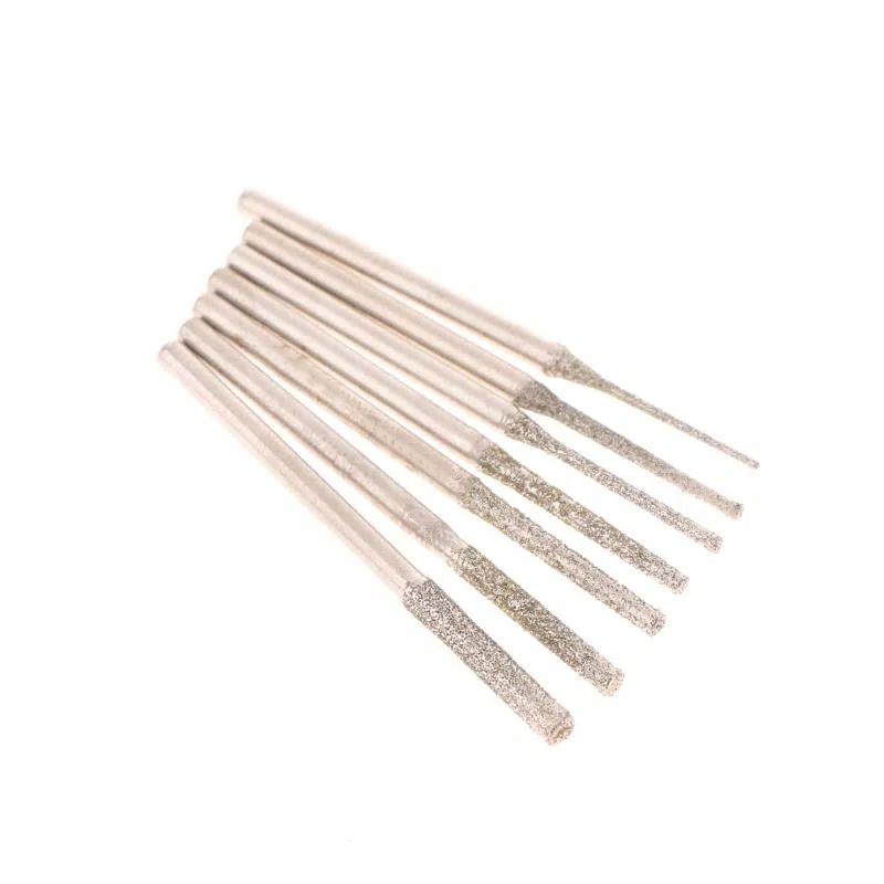 10 stuks 0,8/1/1,2/1,5/1,8/2/2,5 mm Diamantgecoate Boorbitjes met 2,35 mm Schacht voor Glas Jade Sieraden Slijpen en Polijsten