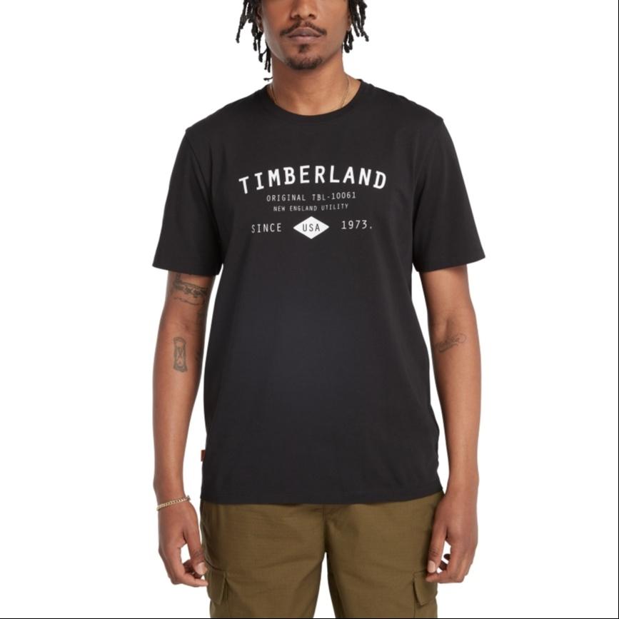 Timberland T Shirts Men's Black Crew Neck Moderate A2958-001