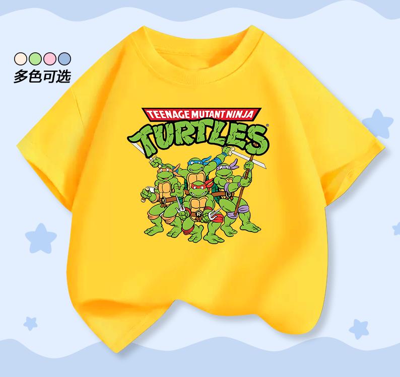 Nickelodeon Nick Ninja Turtles Cotton ShortSleeved TShirt SpringSummer New Design HalfSleeved Movie Game Boys Top