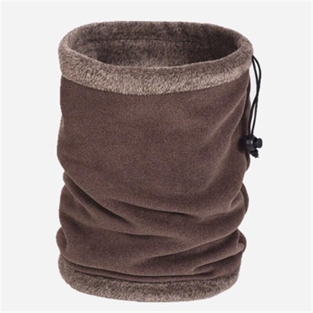 

New Windproof Winter Scarf Coldproof Thick Motorcycle Warm Mask With Drawstring Keep Warm Fleece Neck Men Women кофейный