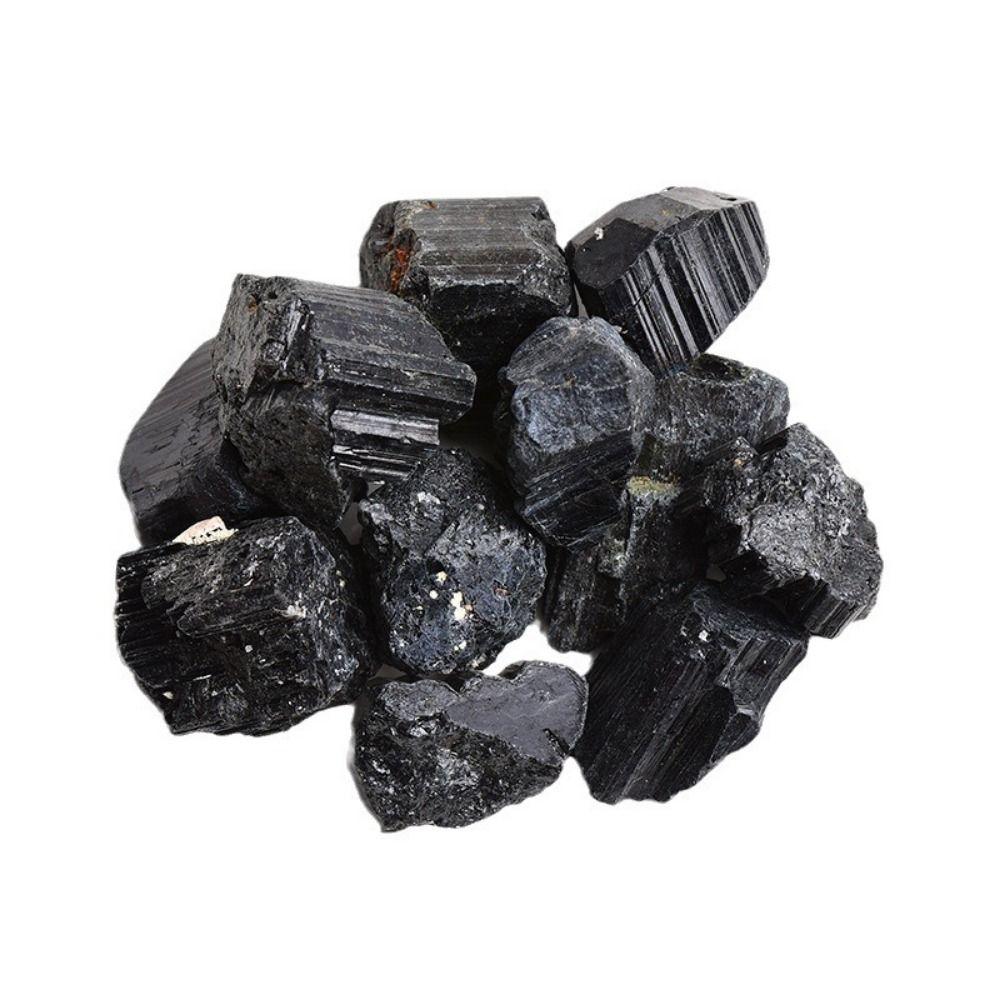 Natural Black Tourmaline Raw Stone Stone Crafts Aromatherapy Stone  Ore Specimens