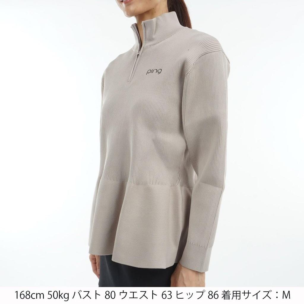 Ping Apparel Long Sleeve High Neck Sweater Golf LL Women's (Recycled Materials) / / 622-4270002 040_Beige