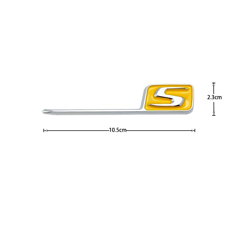 ABS S Badge Emblem Car Trunk Stickers For Mercedes-Benz AMG S AMG E63S C63S GLC63S GLE63S GLS63S GTS GT43S GTR GT53 GT50 CLA45S