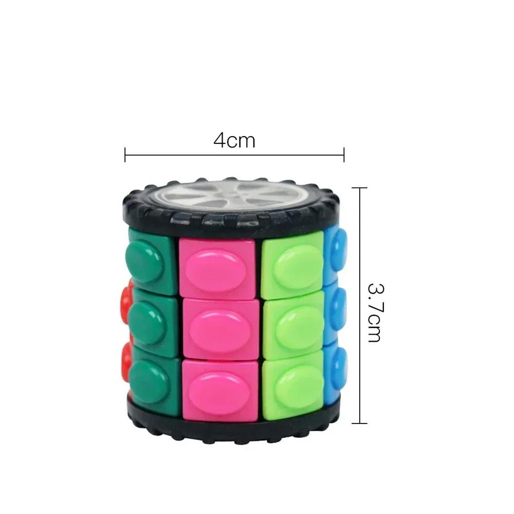3D 7 Level Rotate Slide Cylinder Sliding IQ Puzzle Toys Kids Educational Brain Teasers Fidget Sensory Finger Magic Tower Toy