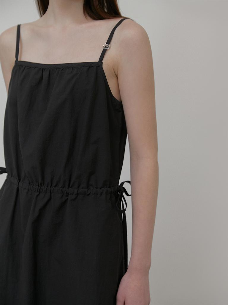 ETMON Slip Logo String Dress, Black