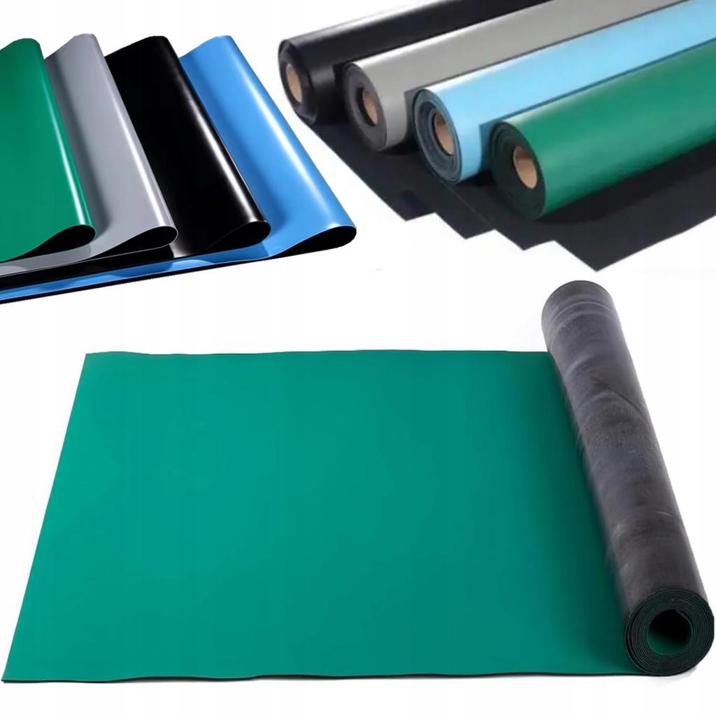ESD Antistatic Mat, Green Roll, 0.6m X 10m, Thickness 2mm