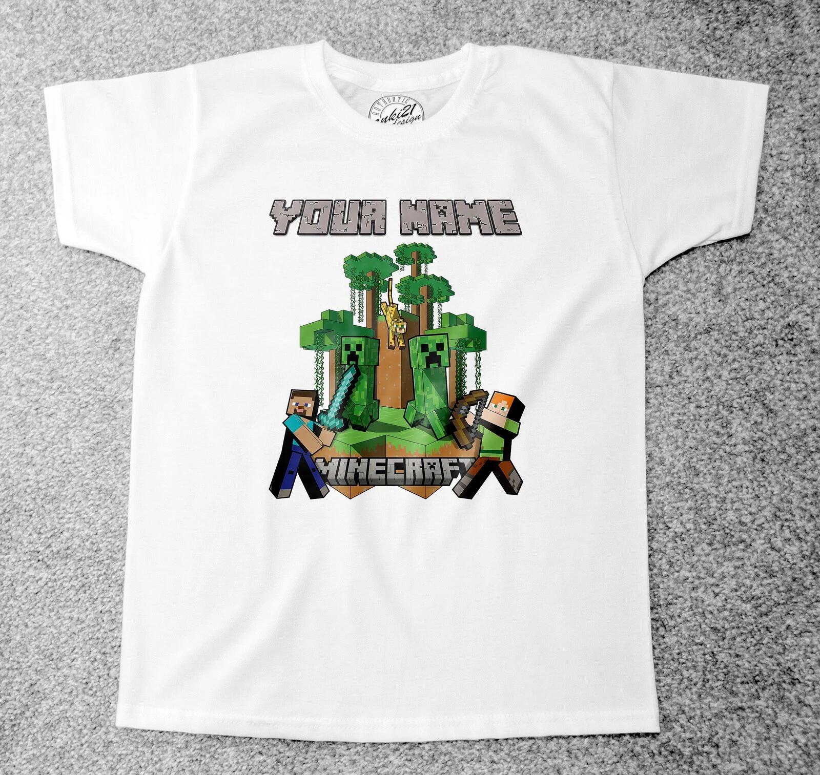 

Personalised Minecraft 004 Childrens/Kids Adult t shirts/t-shirts 160