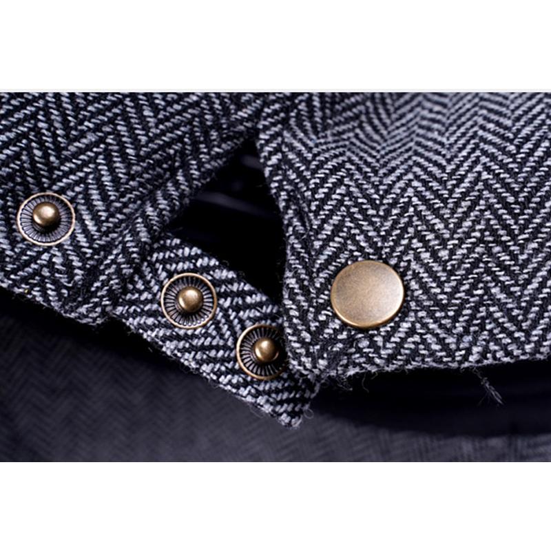 Berretto con visiera a punto vintage Autunno Inverno Berretto Britannico Berretto da Pittore Newsboy da Uomo