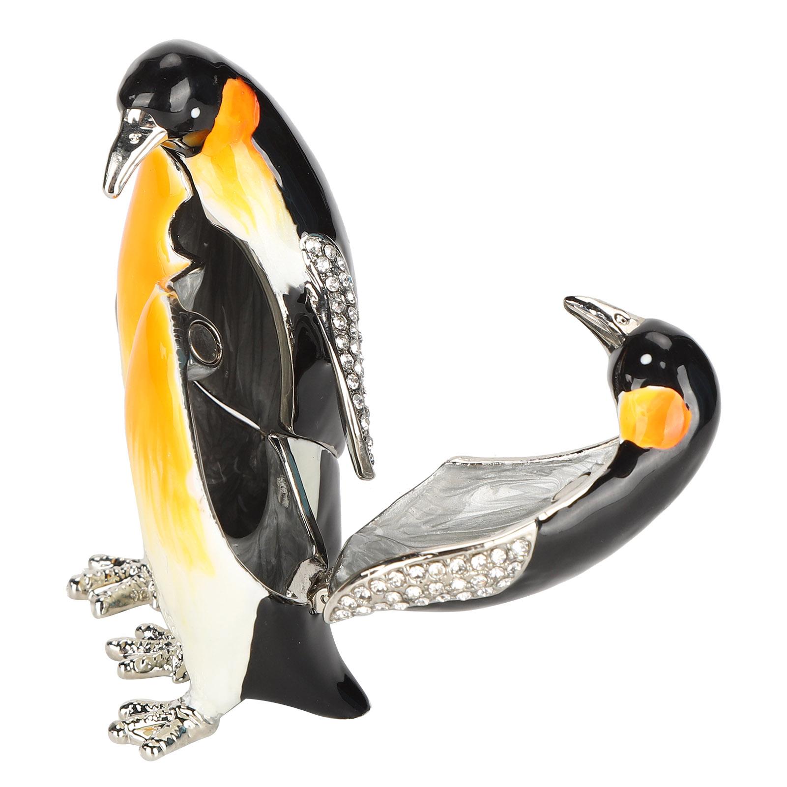

Пингвин Пара Орнамент Настольный Ремесла Коллекция Декор Пингвин Ящик Для Хранения Ювелирных Изделий