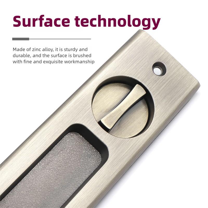 Invisible Door Lock Balcony Wooden Sliding Door Lock With Key Kitchen Bedroom Sliding Door Sliding Door Built-in Hook Lock