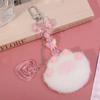 Korean Cute Plush Cartoon Cat Claw Keychain Soft Pink Key Ring Pendant Backpack Car Pendant Decoration Keyholder Lolita Girls