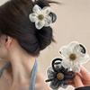 Mesh Rhinestone Hair Claws Hair Clips Simple Solid Color Claw Clip Hairpin Shark Clips  for Women
